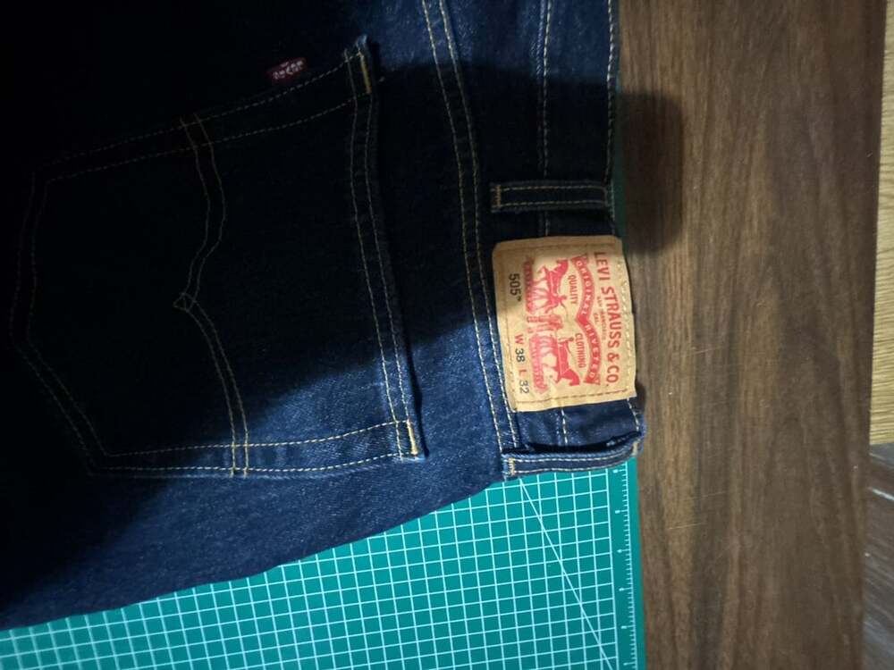 Levi's 505 Regular Fit Men's Dark Wash Jeans W38 L32